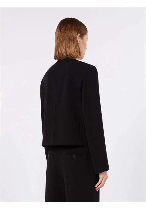 Max Mara Studio Women's MSTPANIERE Black Technical Cady Boxy Crewneck Jacket Max Mara Studio |  | 2626046025600001